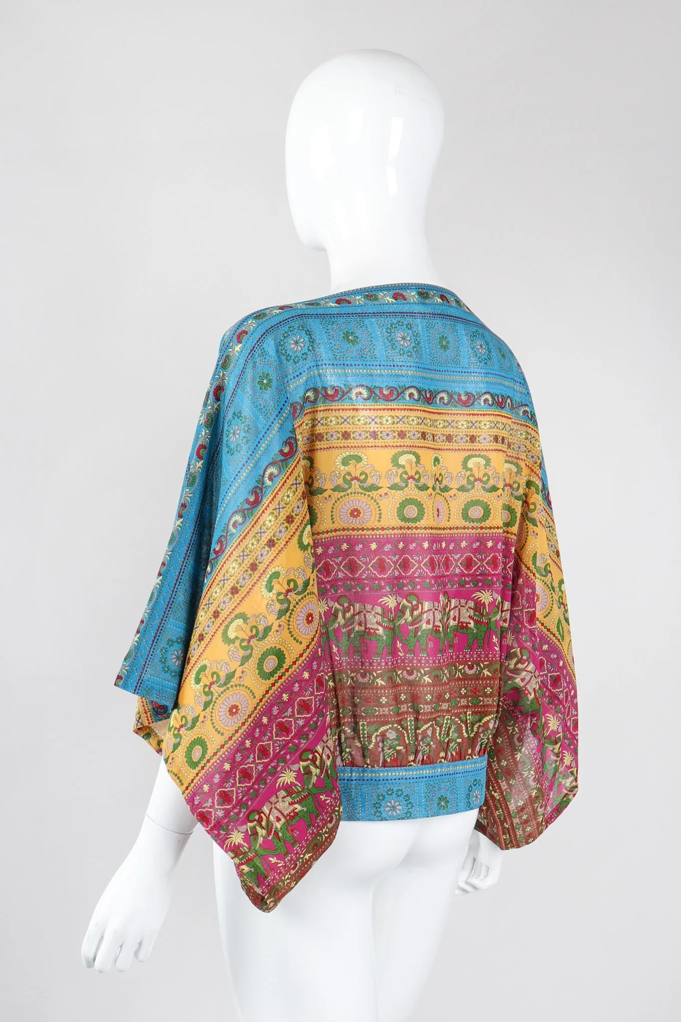 Kimono Sleeve Elephant Print Top