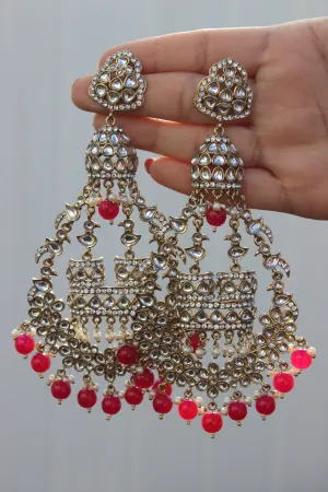Kundan Lightweight Chaand Bali Earrings