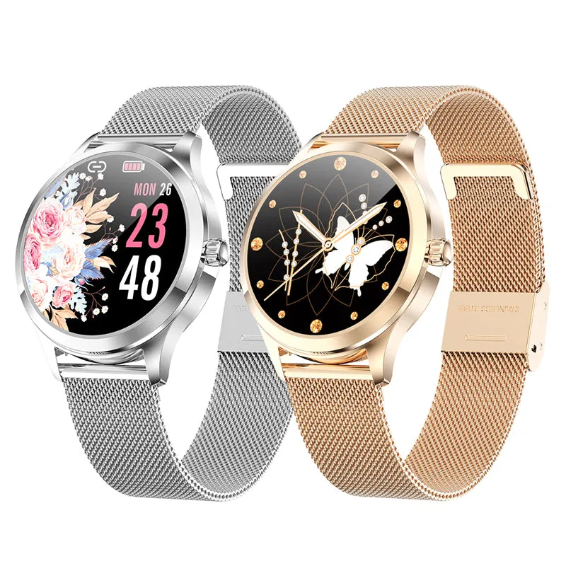 KW10 Real SPO2 Classic Stainless Steel Golden Female LW07 Smart Watch