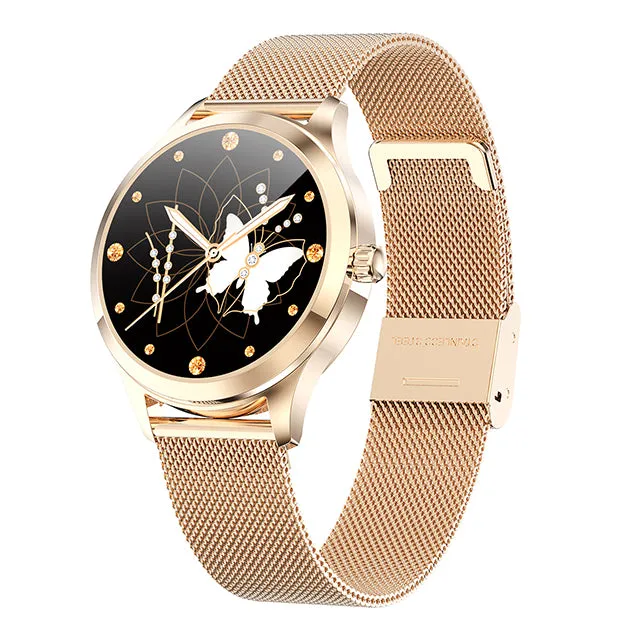 KW10 Real SPO2 Classic Stainless Steel Golden Female LW07 Smart Watch