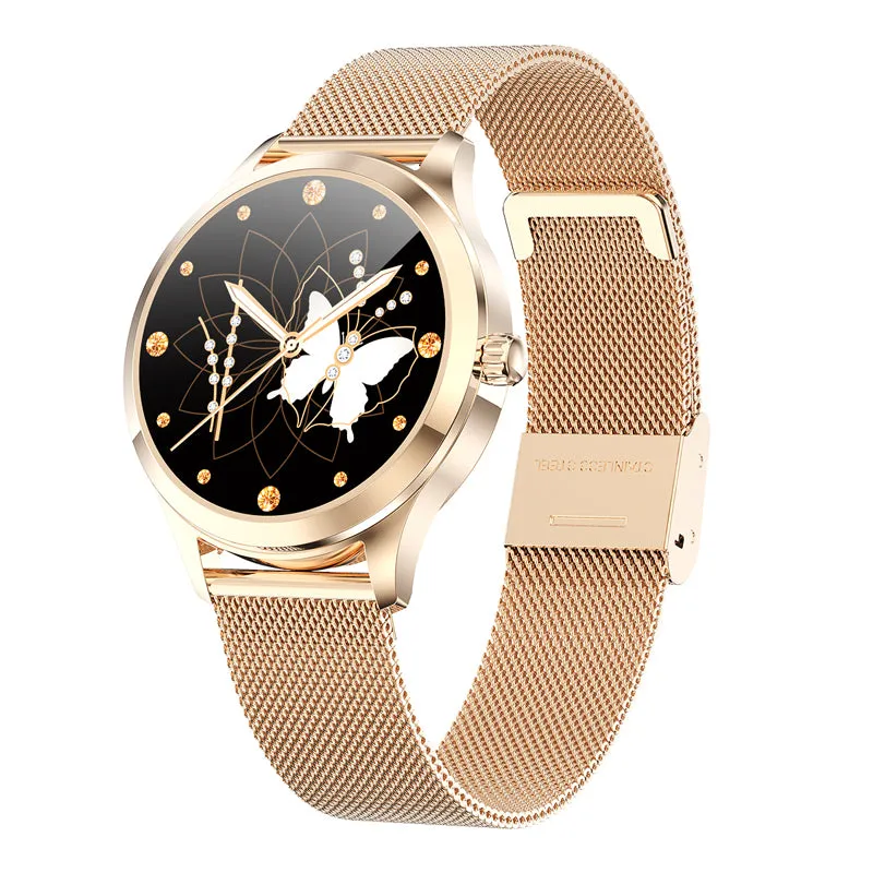 KW10 Real SPO2 Classic Stainless Steel Golden Female LW07 Smart Watch