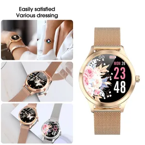 KW10 Real SPO2 Classic Stainless Steel Golden Female LW07 Smart Watch