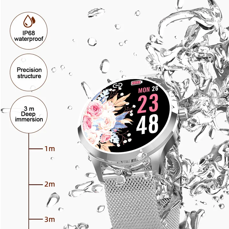 KW10 Real SPO2 Classic Stainless Steel Golden Female LW07 Smart Watch