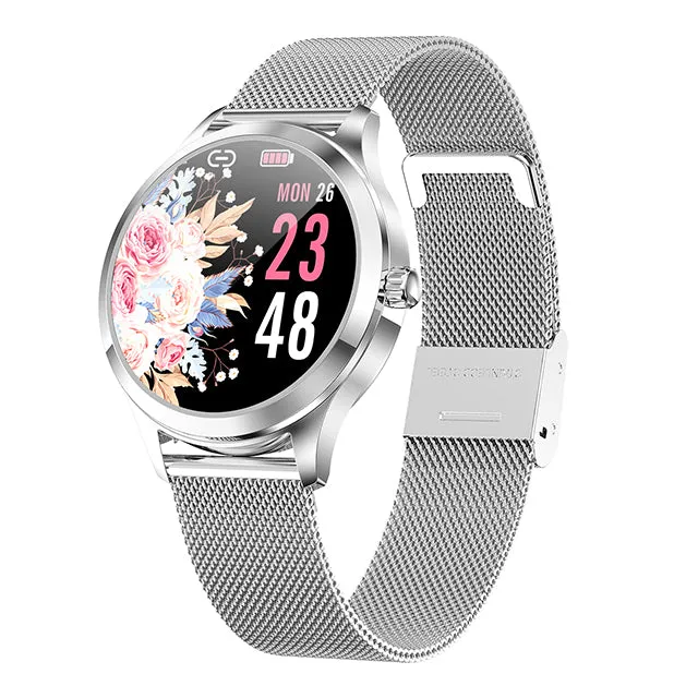 KW10 Real SPO2 Classic Stainless Steel Golden Female LW07 Smart Watch