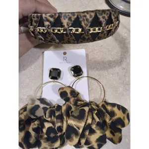 Leopard Print Headband and Earrings Special Mother Day Deal