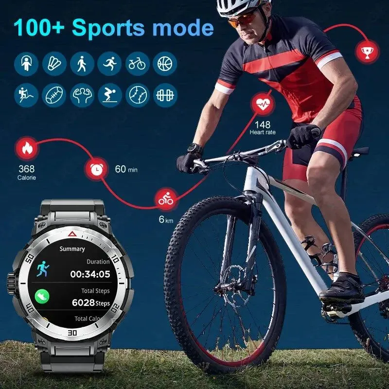 LIGE NFC Smartwatch Health Monitor Built in Bluetooth Headset Smart Watches TWS Music Talk Earbuds Waterproof Sports Men Watch