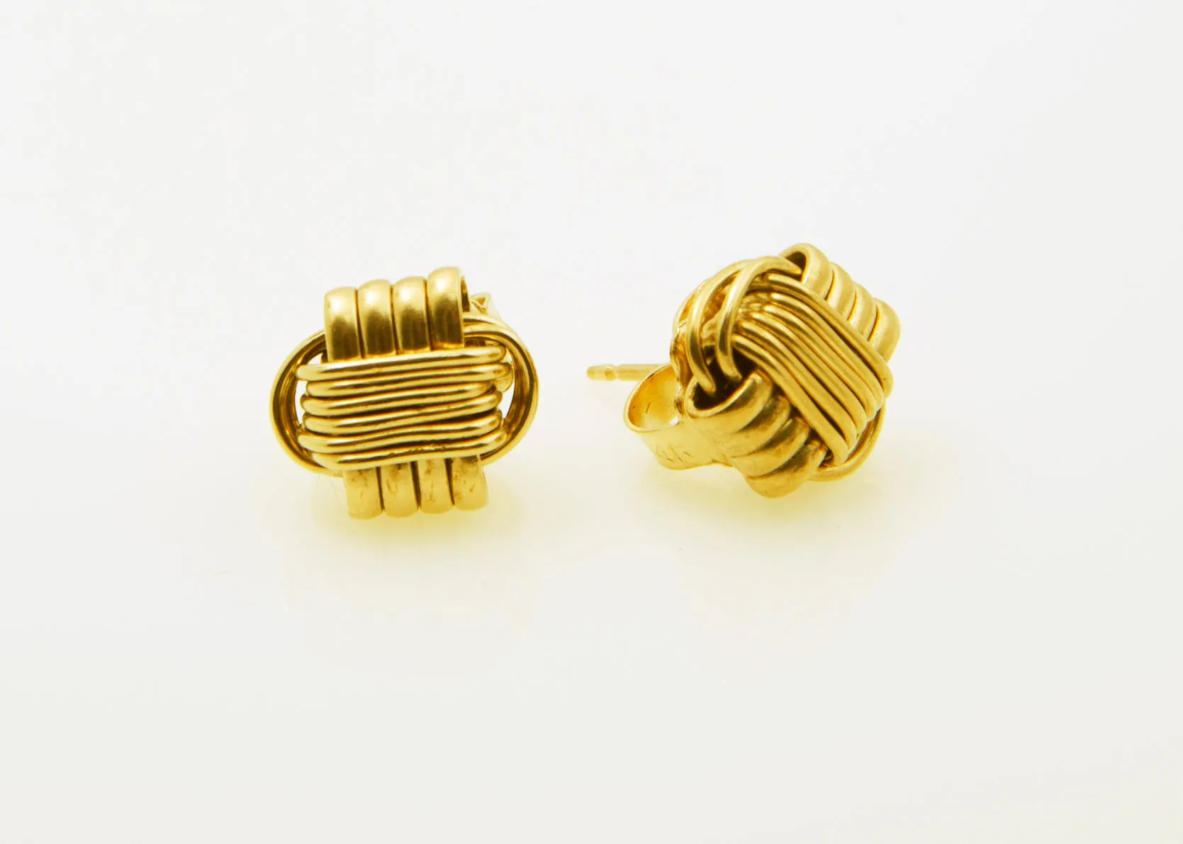 Lightweight Earrings 14KT Solid Gold Stud Extra Small