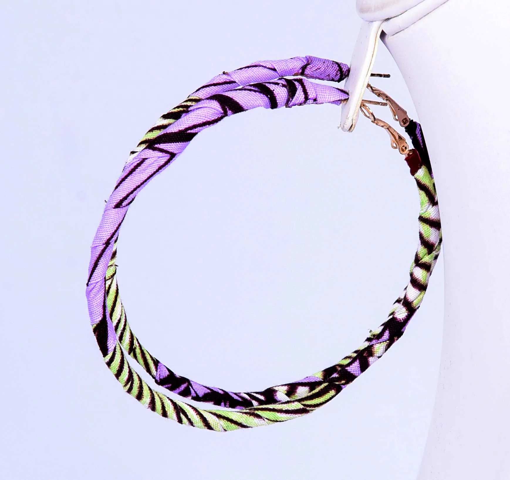Lilac Loop Ankara Earring
