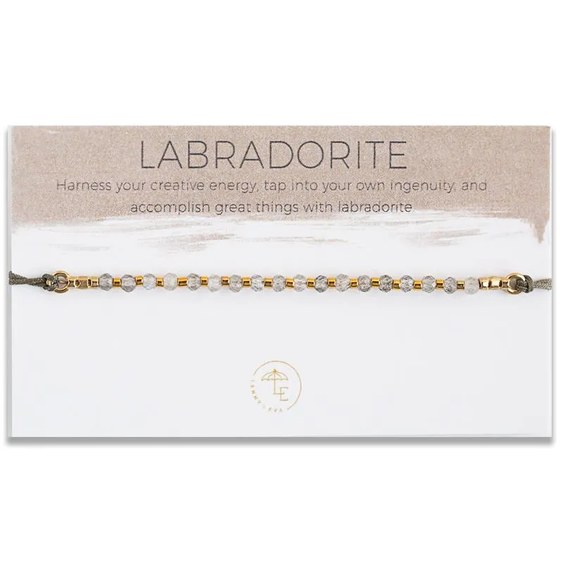 Lily Cord Bracelet, Labradorite
