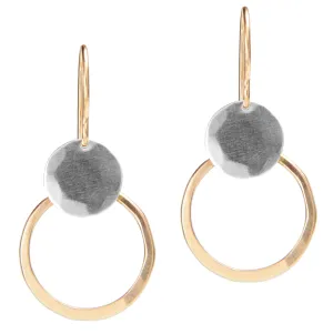 Loop and Disc Earrings