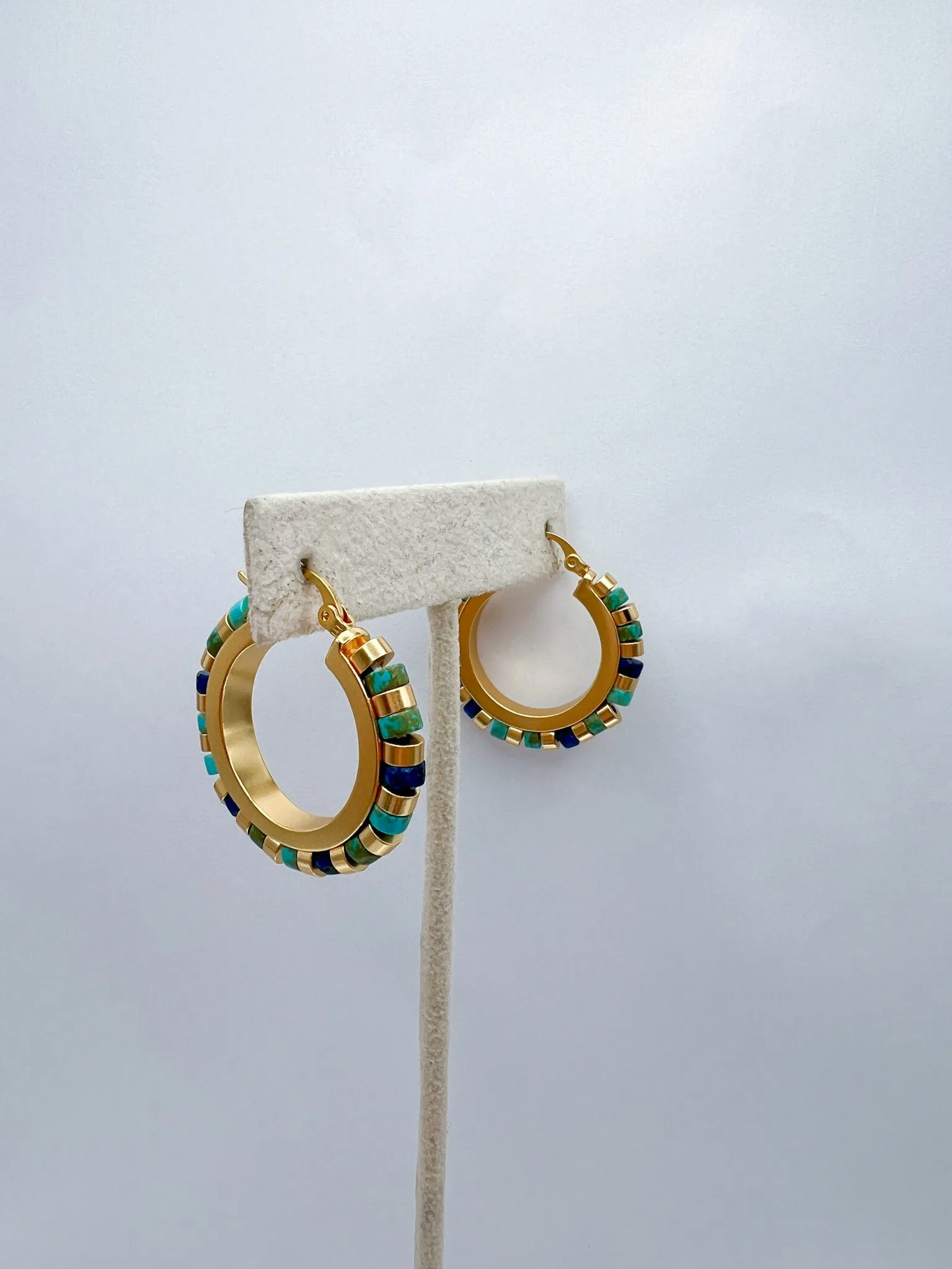 Loop Stone Earrings