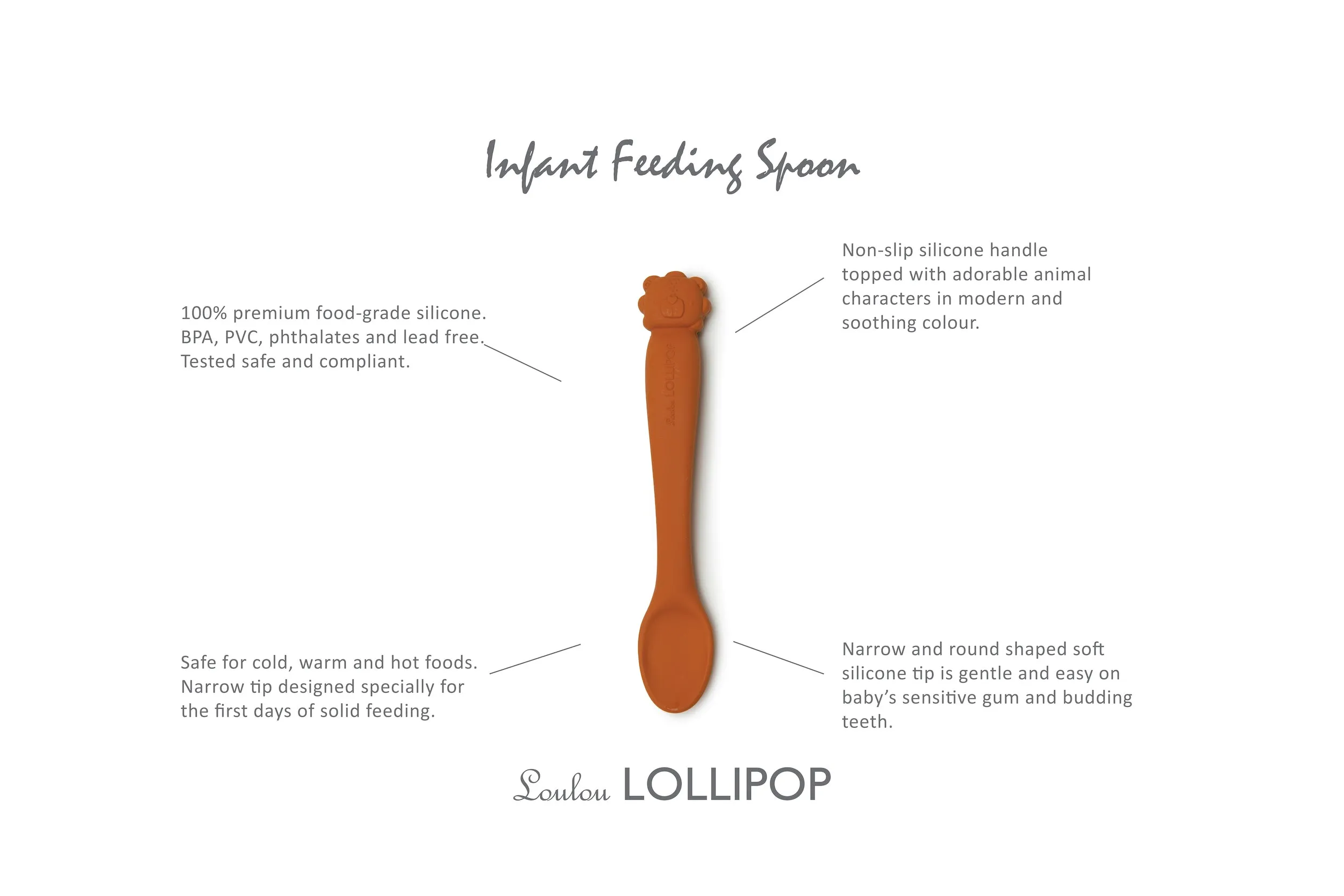 Loulou Lollipop - Born to be Wild Feeding Spoon - Lion