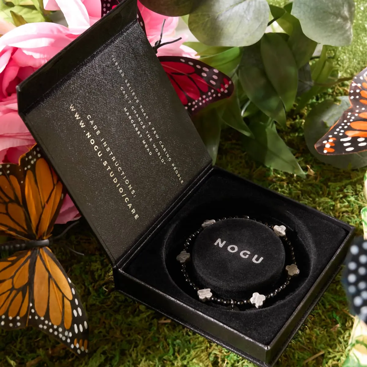 Luck in the Dark | Gunmetal | Clover Essence Bracelet