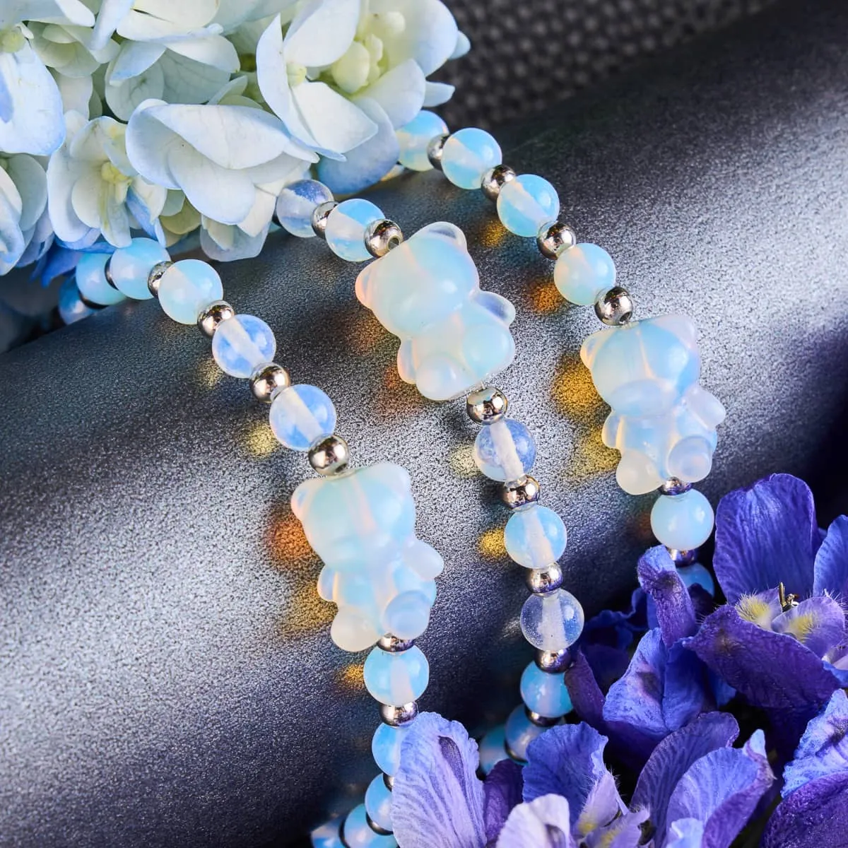 Luna | Gemmy Bear Bracelet | Moonstone x Silver
