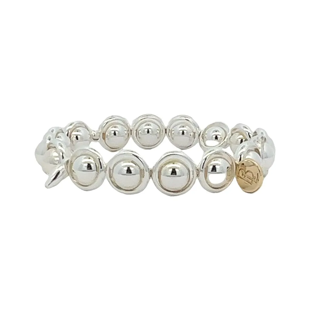 Lyn Gold or Silver Bead Bracelet 8 mm