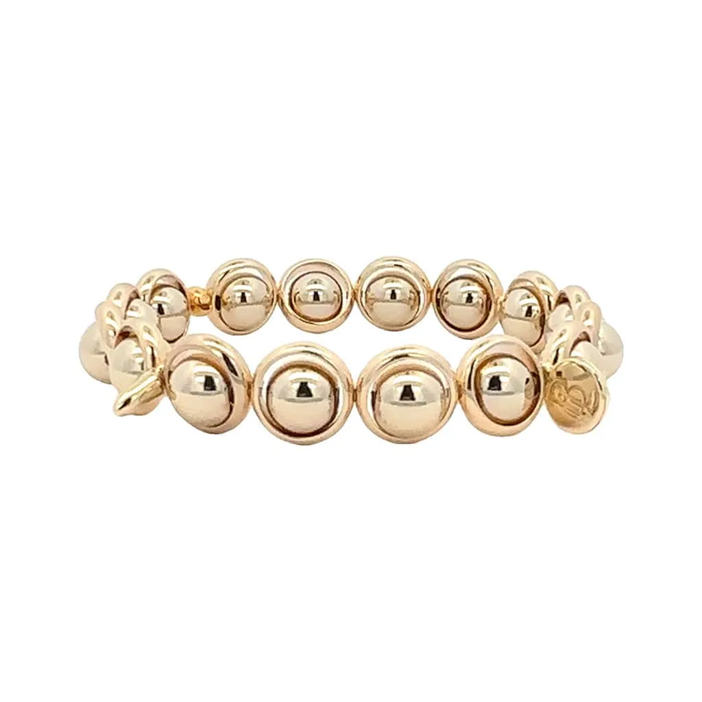 Lyn Gold or Silver Bead Bracelet 8 mm