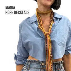 Maria Recycled Sari Rope Necklace