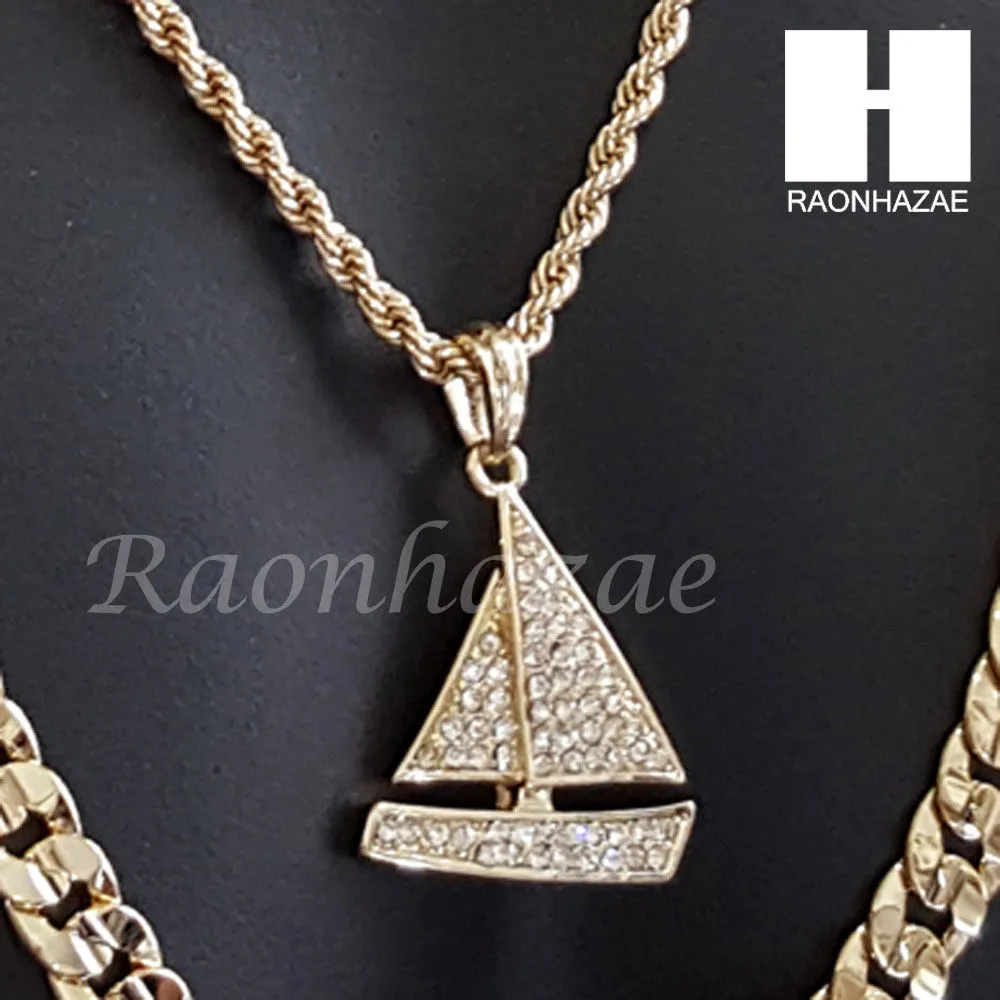 MEN Lil YACHTY CHAIN DIAMOND CUT 30" CUBAN LINK CHAIN NECKLACE S069