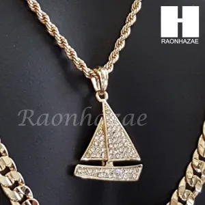 MEN Lil YACHTY CHAIN DIAMOND CUT 30" CUBAN LINK CHAIN NECKLACE S069