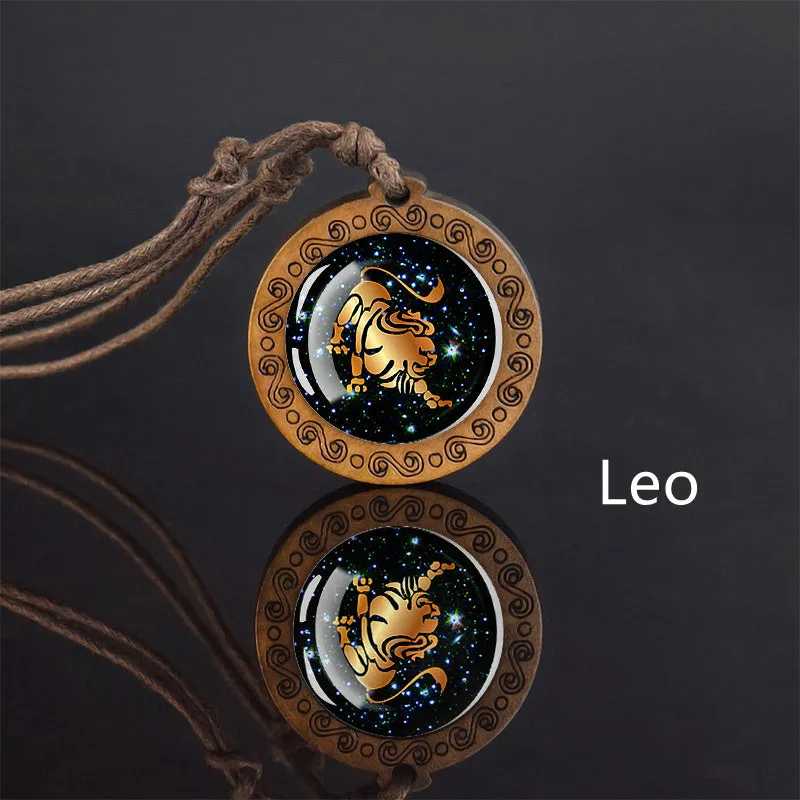Men's 12 Zodiac Signs Rope Chain Necklace