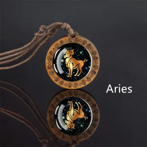 Men's 12 Zodiac Signs Rope Chain Necklace