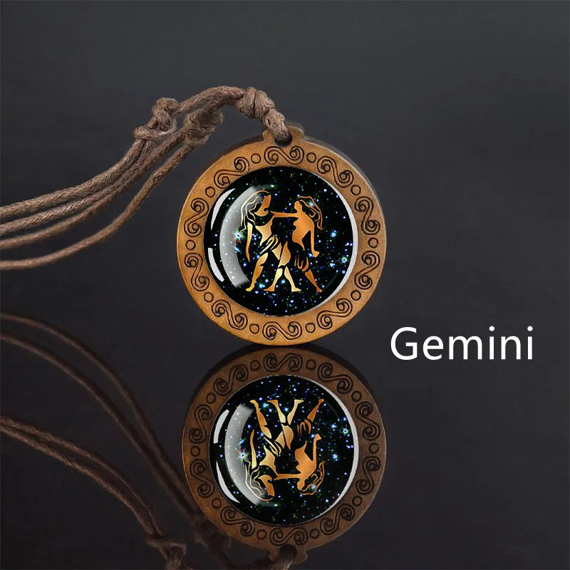 Men's 12 Zodiac Signs Rope Chain Necklace