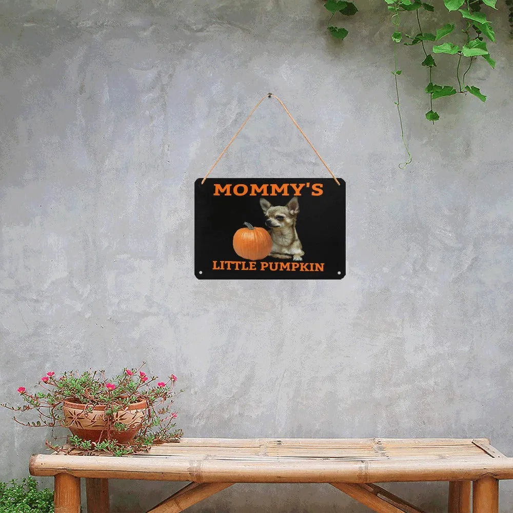 Mommy's Little Pumpkin Chihuahua Metal Print