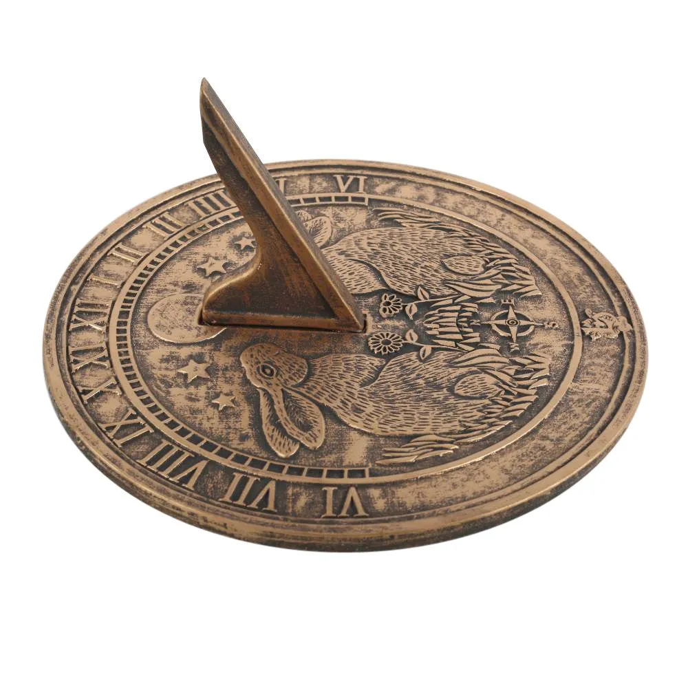 Moon Gazing Hare Terracotta Sundial by Lisa Parker NEW!