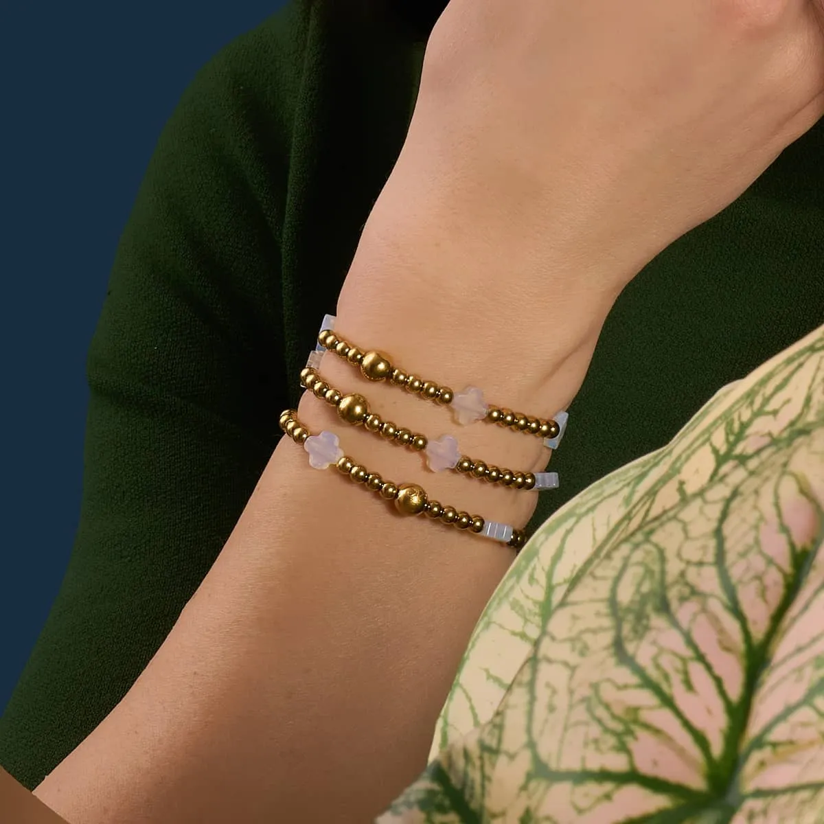Moonlit Shamrock | Gold | Clover Essence Bracelet
