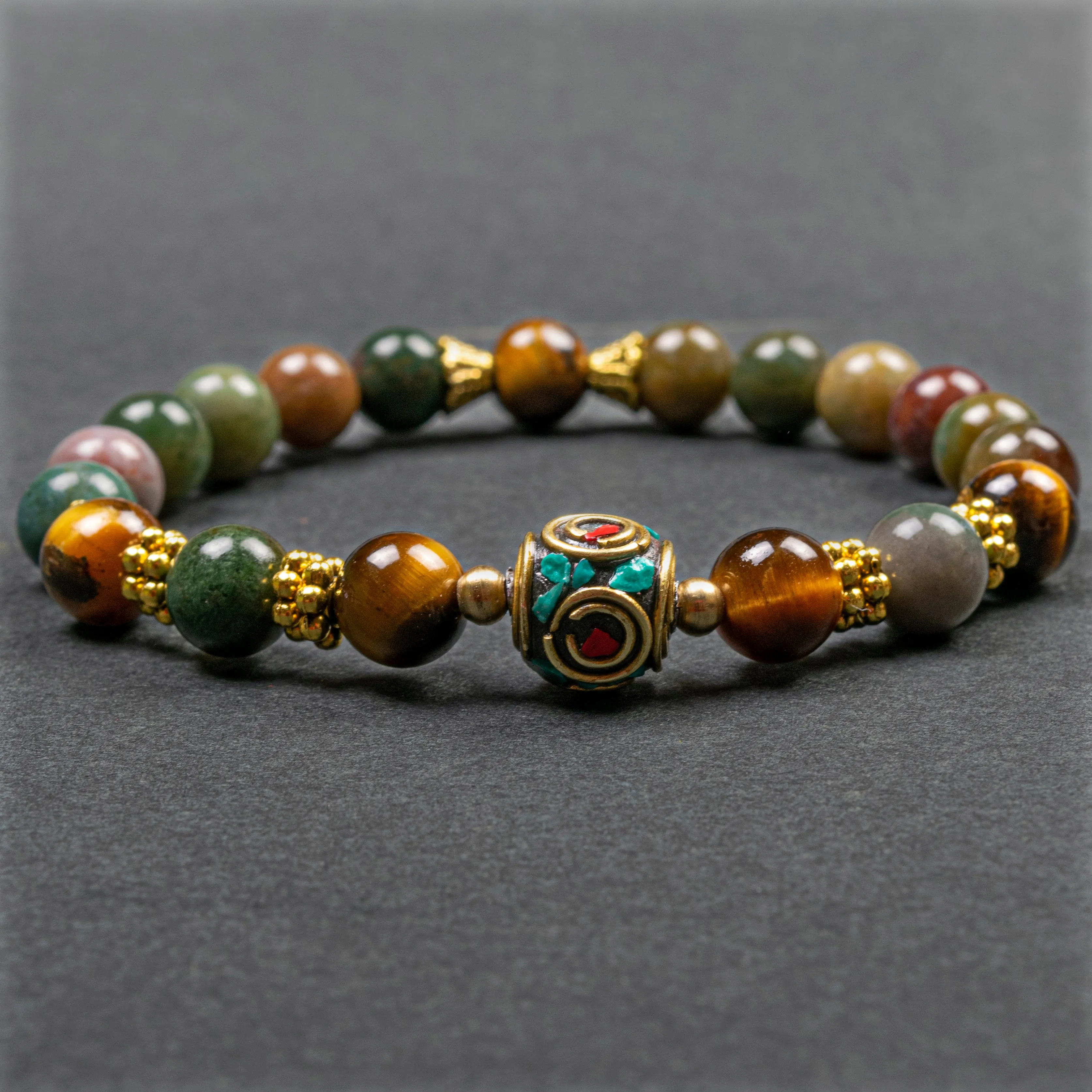 Moss Agate Wealth Bracelet