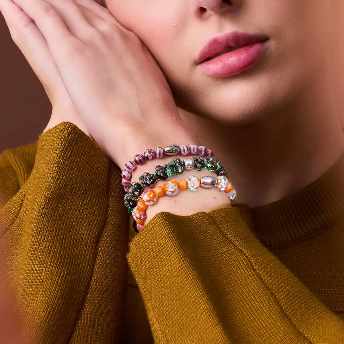Mulberry | .925 Sterling Silver | Millefiori Bracelet
