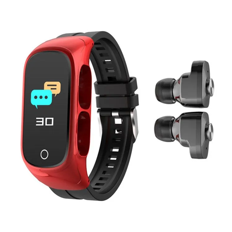 N8 Sports unisex Fitness & vital signs Tracker Blood-Pressure Monitor Smart watch  2 in 1 with Earbuds.