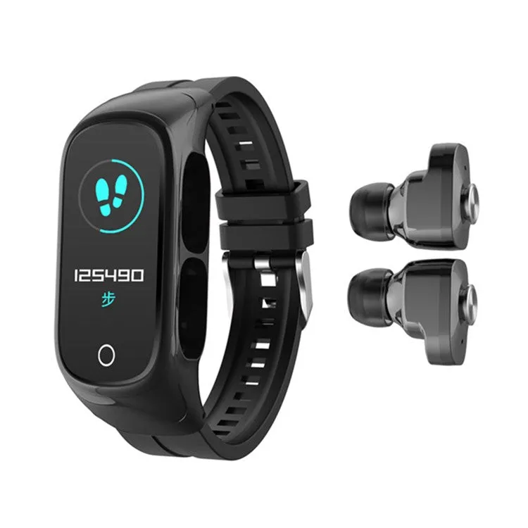 N8 Sports unisex Fitness & vital signs Tracker Blood-Pressure Monitor Smart watch  2 in 1 with Earbuds.