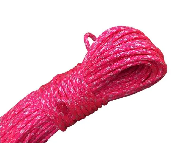 Neon Pink & White Camo - Macrame 3mm