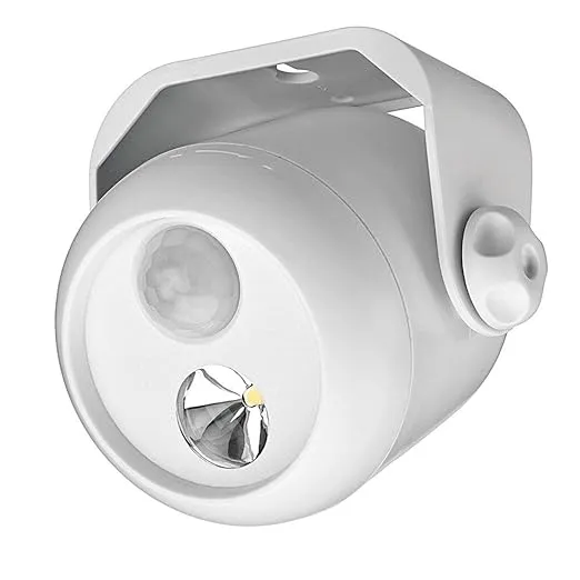 New Beams MB300 80 Lumen Wireless Battery Powered Motion Sensing LED Mini Spotlight, 1-Pack, White! Use indoors or out! Retails $25 