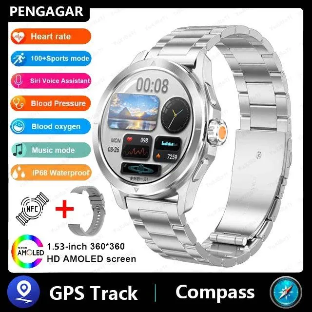 New For Xiaomi Watch S4 Sport Smart Watch Men AMOLED Screen NFC GPS Compass Heart rate Waterproof Bluetooth Call SmartWatch