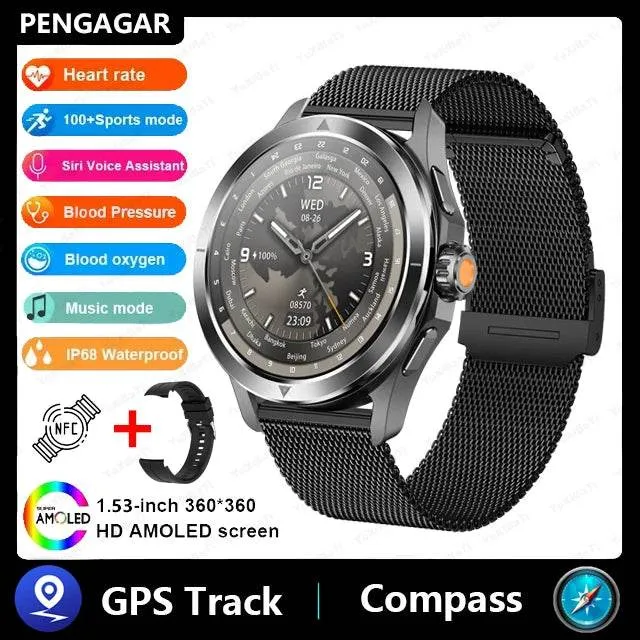 New For Xiaomi Watch S4 Sport Smart Watch Men AMOLED Screen NFC GPS Compass Heart rate Waterproof Bluetooth Call SmartWatch