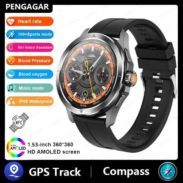 New For Xiaomi Watch S4 Sport Smart Watch Men AMOLED Screen NFC GPS Compass Heart rate Waterproof Bluetooth Call SmartWatch