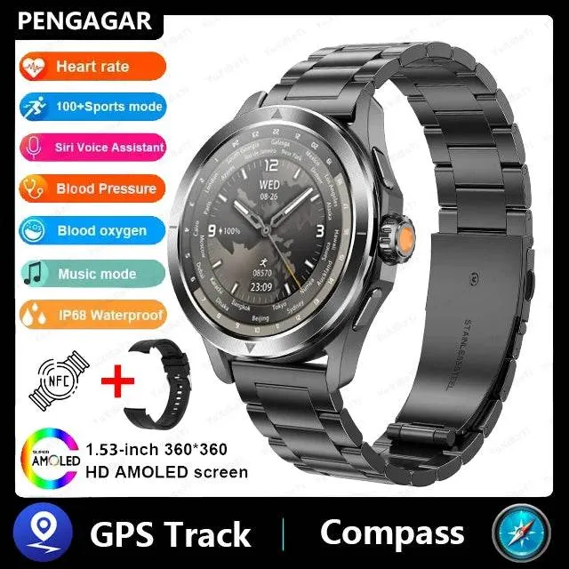 New For Xiaomi Watch S4 Sport Smart Watch Men AMOLED Screen NFC GPS Compass Heart rate Waterproof Bluetooth Call SmartWatch