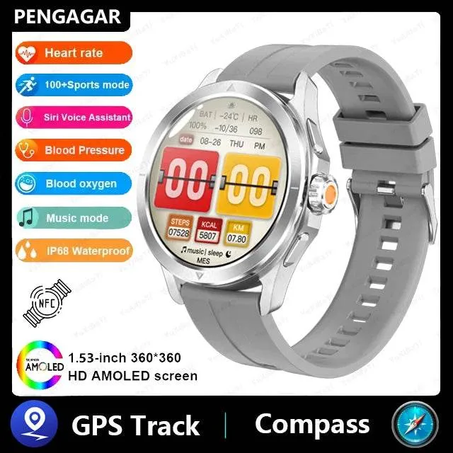 New For Xiaomi Watch S4 Sport Smart Watch Men AMOLED Screen NFC GPS Compass Heart rate Waterproof Bluetooth Call SmartWatch