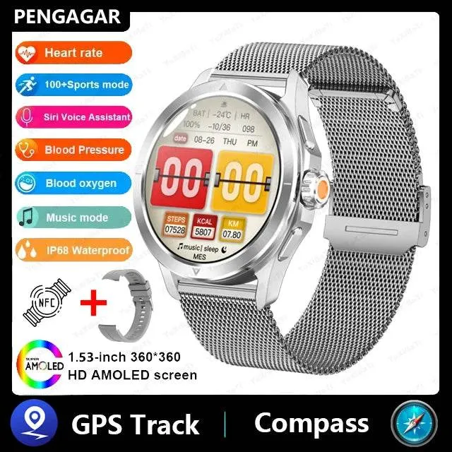 New For Xiaomi Watch S4 Sport Smart Watch Men AMOLED Screen NFC GPS Compass Heart rate Waterproof Bluetooth Call SmartWatch