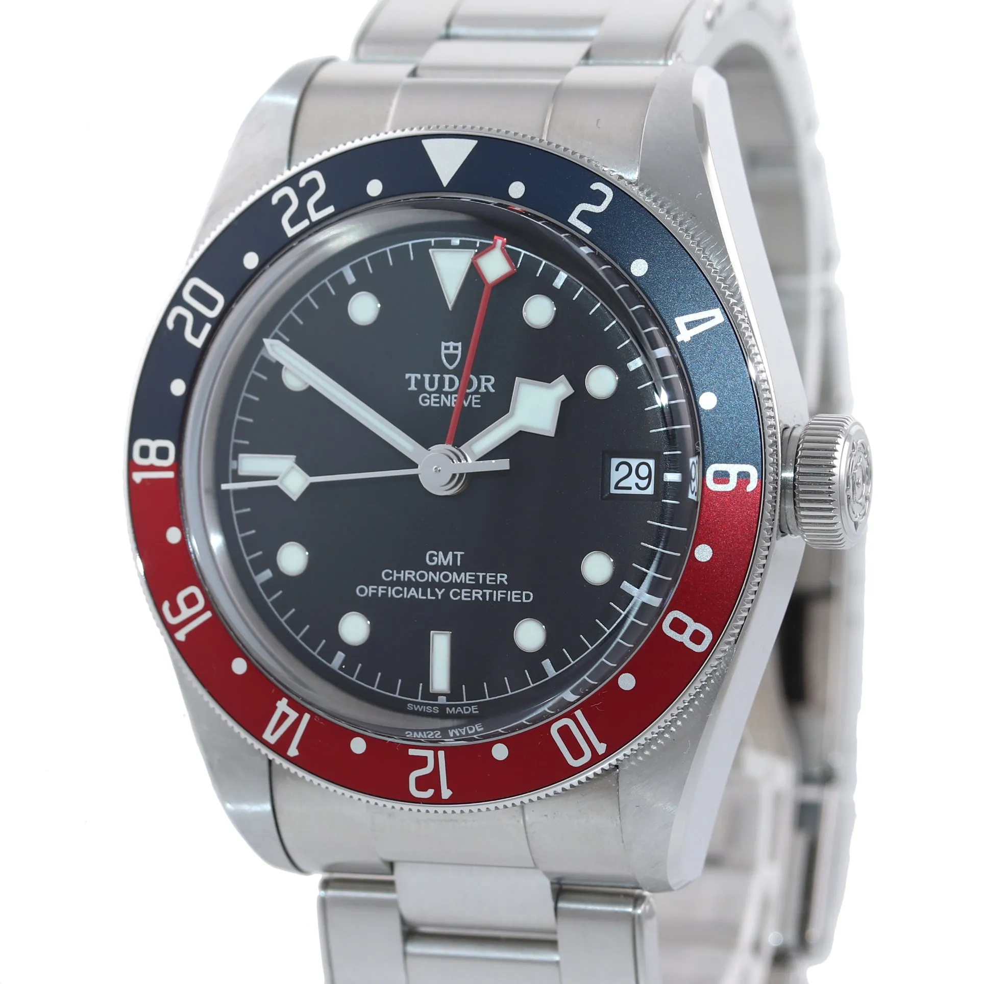 NEW PAPERS 2020 Tudor Black Bay GMT Pepsi 79830RB 41mm Steel Bracelet Watch Box