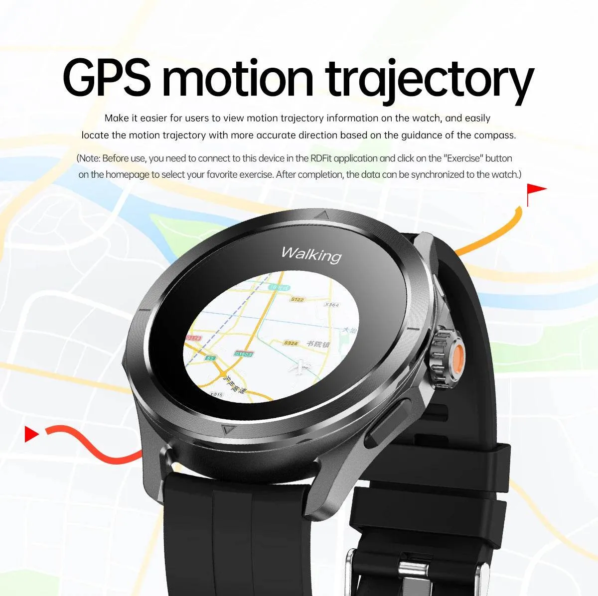 NEW Xiaomi Smart Watch S4 Sport Version Man GPS Track Compass NFC Sports Tracking 47mm Clone Version Smartwatch iOS & Android