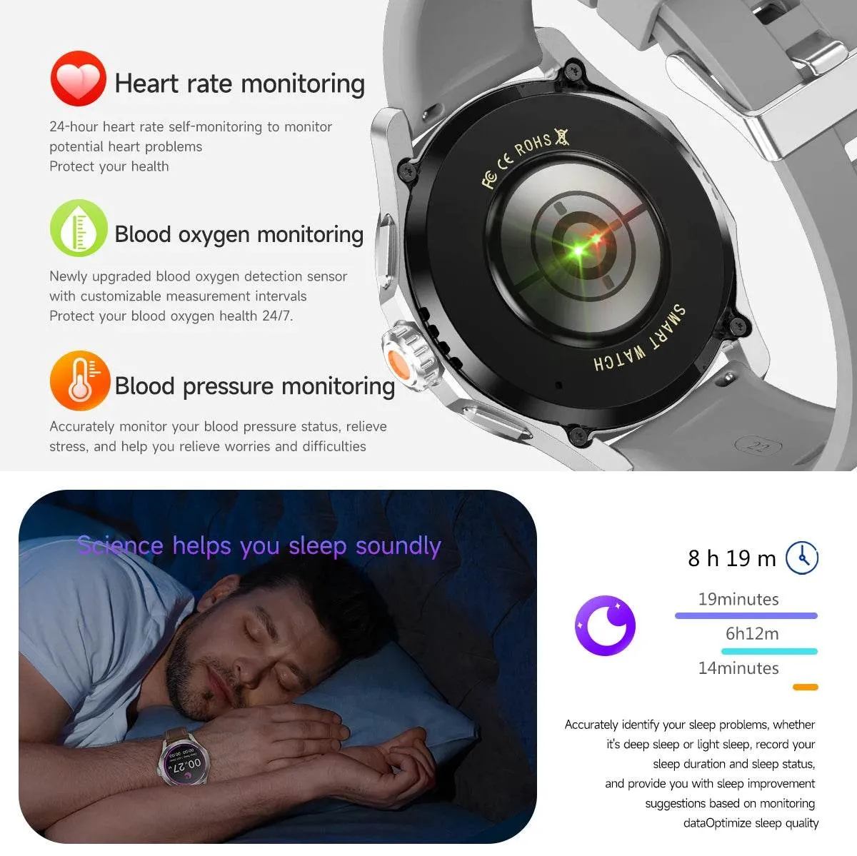 NEW Xiaomi Smart Watch S4 Sport Version Man GPS Track Compass NFC Sports Tracking 47mm Clone Version Smartwatch iOS & Android