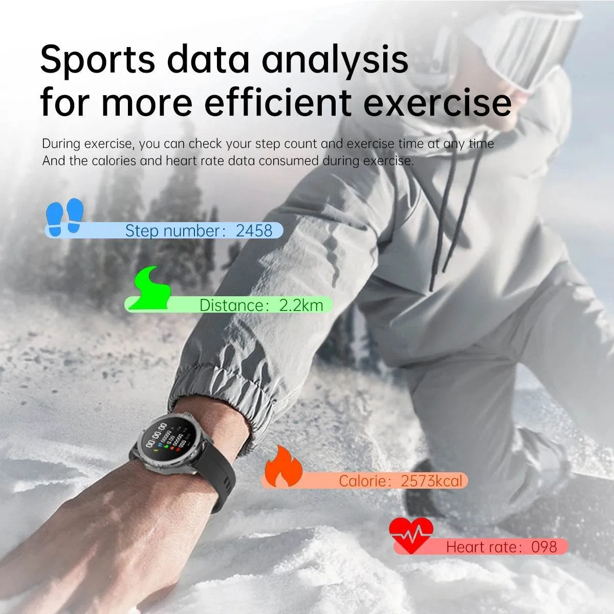 NEW Xiaomi Smart Watch S4 Sport Version Man GPS Track Compass NFC Sports Tracking 47mm Clone Version Smartwatch iOS & Android