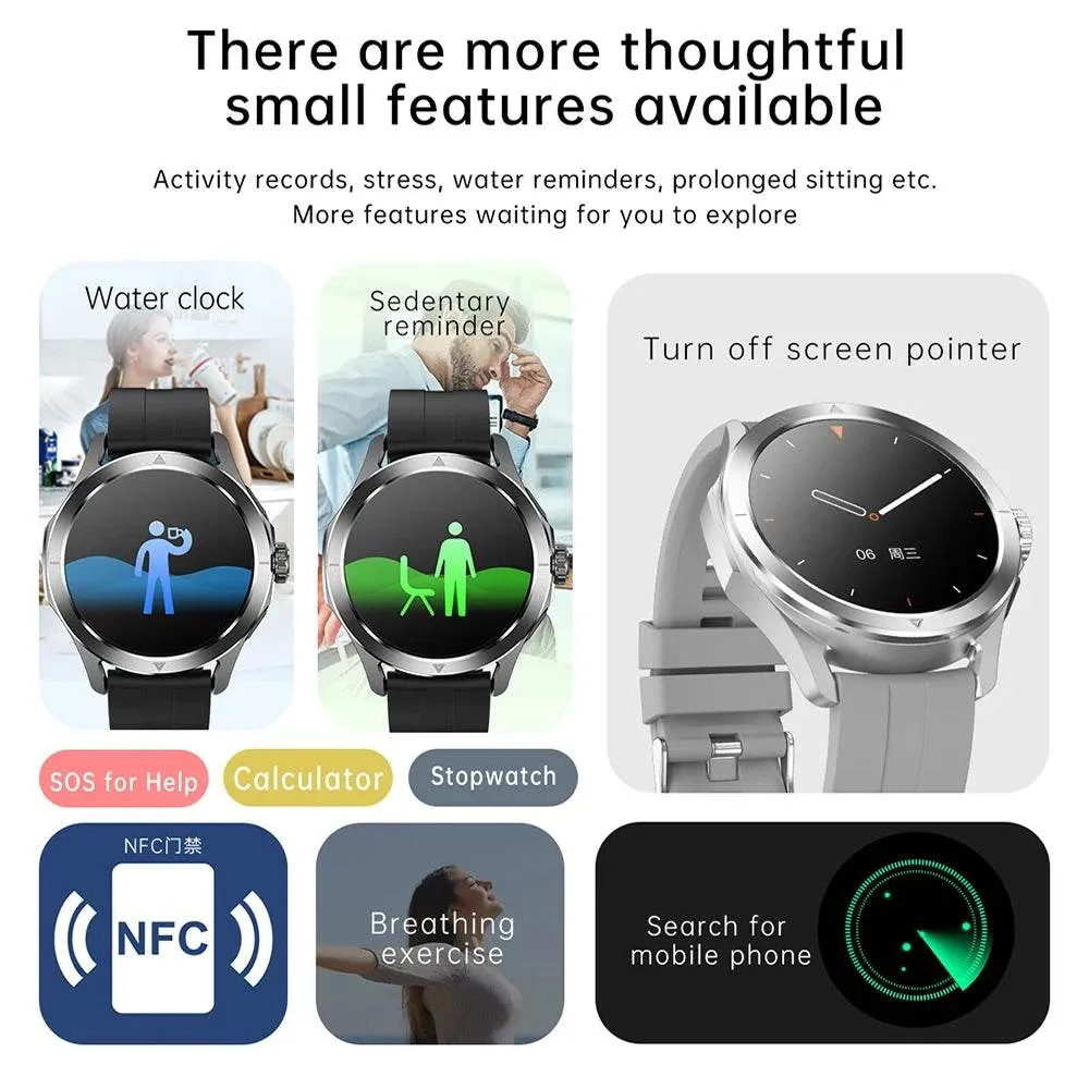 NEW Xiaomi Smart Watch S4 Sport Version Man GPS Track Compass NFC Sports Tracking 47mm Clone Version Smartwatch iOS & Android