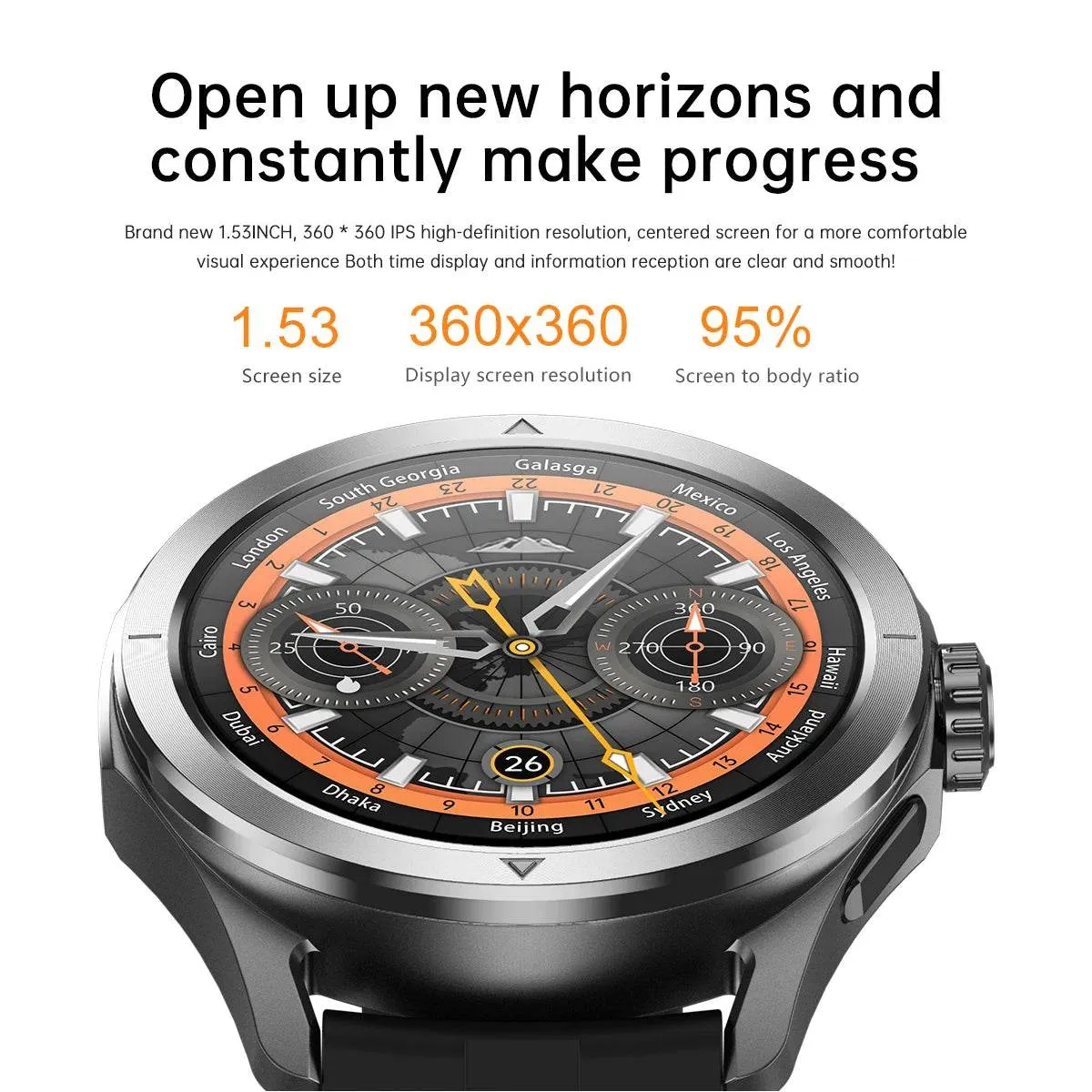 NEW Xiaomi Smart Watch S4 Sport Version Man GPS Track Compass NFC Sports Tracking 47mm Clone Version Smartwatch iOS & Android