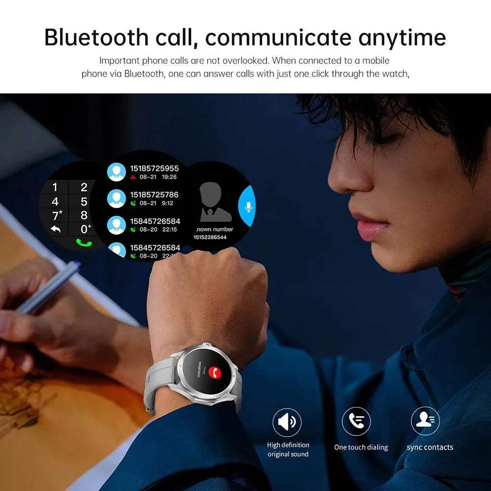 NEW Xiaomi Smart Watch S4 Sport Version Man GPS Track Compass NFC Sports Tracking 47mm Clone Version Smartwatch iOS & Android
