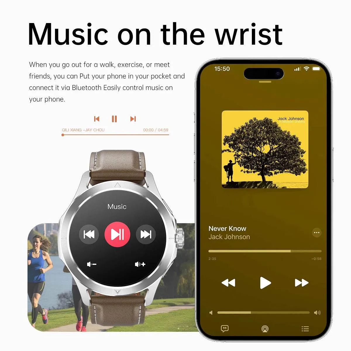NEW Xiaomi Smart Watch S4 Sport Version Man GPS Track Compass NFC Sports Tracking 47mm Clone Version Smartwatch iOS & Android
