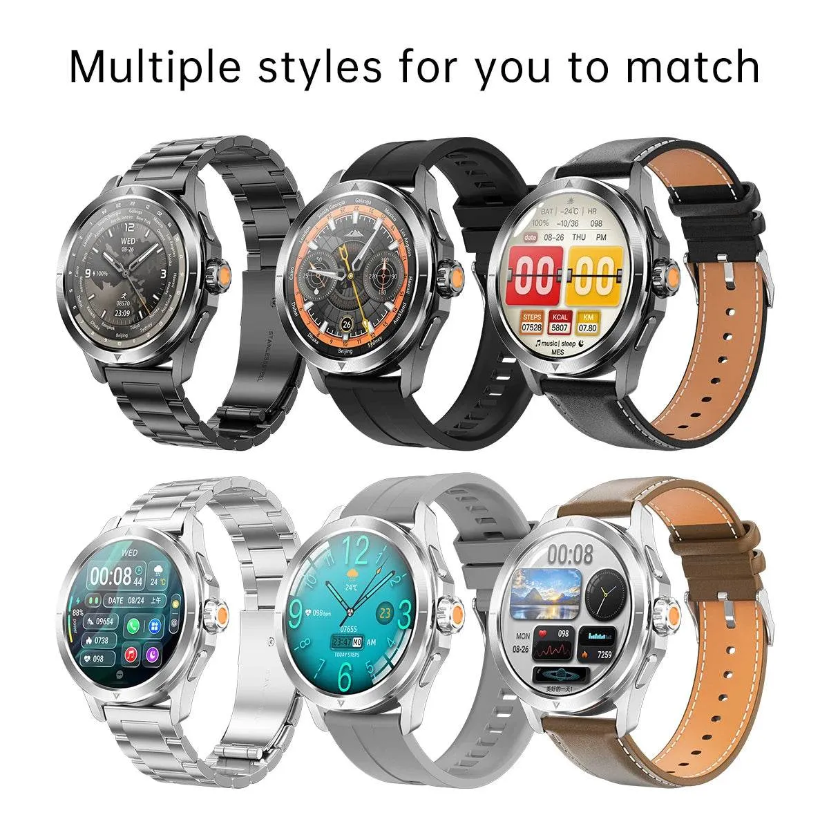 NEW Xiaomi Smart Watch S4 Sport Version Man GPS Track Compass NFC Sports Tracking 47mm Clone Version Smartwatch iOS & Android
